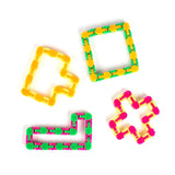 Neliblu Wacky Tracks Snap and Click Fidget Toys for Sensory Kids - Snake Puzzles, Assorted Colors, (Pack of 4)