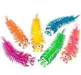 6 Pk Stretch Centipede 11" Assorted Colors -Tactile Fidget Toys - Stress Relief Toys - Great Addition to Goody Bags, Classroom Rewards Buckets, Carnival Prizes, and Much More.