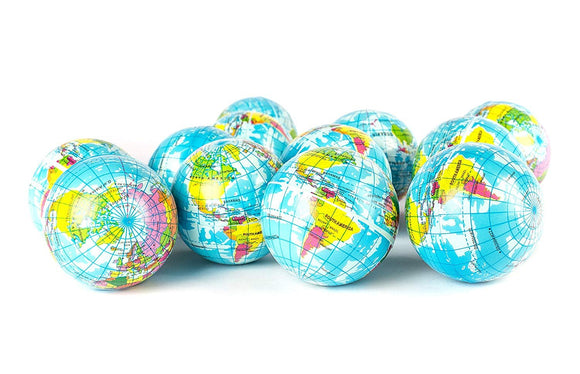 Globe Squeeze Stress Balls Earth Ball Stress Relief Toys Therapeutic Educational Balls Bulk 1 Dozen 3