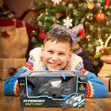 Neliblu 360° Remote Control Car - Blue R/C Hypersonic Stunt Spin Car Toy for Kids with 5 Dazzling LED Lighting Modes
