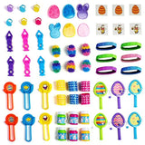 Neliblu Mega Easter Toy Novelty Assortment; Bulk Small Toys Perfect for Easter Egg Fillers, Easter Basket Stuffers, Pinata Fillers, Party Favors - Bulk Pack of 60 Assorted Easter Themed Toys