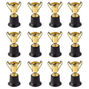 Gold Award Trophy Cups 5" First Place Winner Award Trophies by Neliblu Bulk Pack of 12 For Kids and Adults - Perfect To Reward Those Who Have Achieved