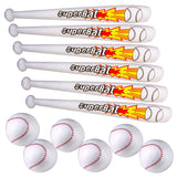 Neliblu Baseball Party Favors 24" Baseball Bat and 9" Ball Set 1 Dz of Each - Sports Decorations, Backyard BBQs, Summer Celebrations, Inflatable Toys for Kids and Adults