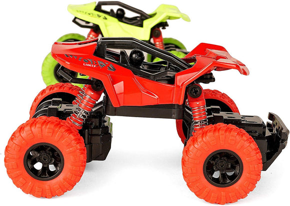 Neliblu Cool ATV Pull Back Cars for Boys - Set of 2 Pull Back Die Cast Friction Powered Toy Cars with Monster Wheels