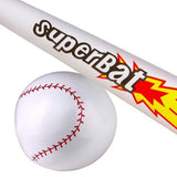 Neliblu Baseball Party Favors 24" Baseball Bat and 9" Ball Set 1 Dz of Each - Sports Decorations, Backyard BBQs, Summer Celebrations, Inflatable Toys for Kids and Adults