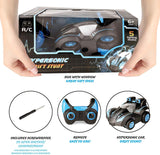 Neliblu 360° Remote Control Car - Blue R/C Hypersonic Stunt Spin Car Toy for Kids with 5 Dazzling LED Lighting Modes