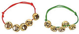 Neliblu Bulk Jingle Bell Christmas Bracelets Red and Green Adjustable Bracelets or Stocking Stuffers - for Kids and Adults - 1 Dozen Pack