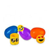 Neliblu Emoji Toy Filled Easter Eggs - 30 Bright and Colorful 2.5" Surprise Eggs With Emoji Toys By
