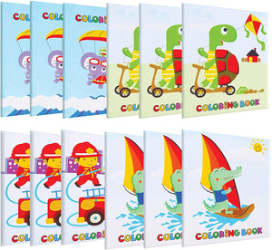 Incredible Value Coloring Books for Kids - Epic Bulk Party Pack of 12 Awesome Coloring Books 5"x7" With Animated Cartoons